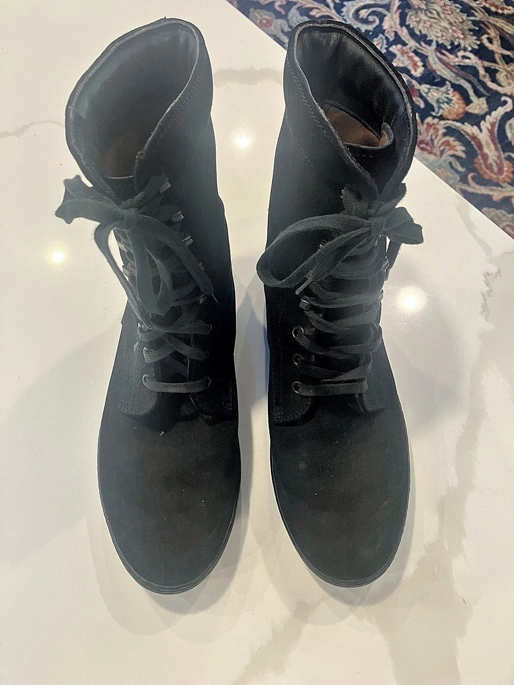 Tod's women'sWinter Gommino Suede Lace-Up Ankle Boots